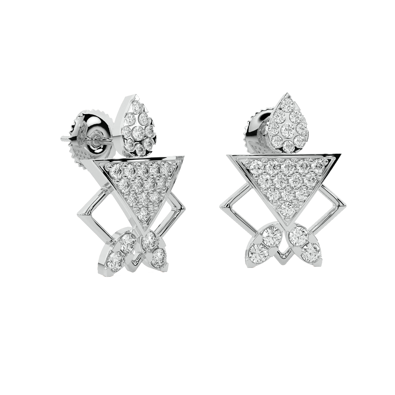 Charlie Round Diamond Stud Earrings